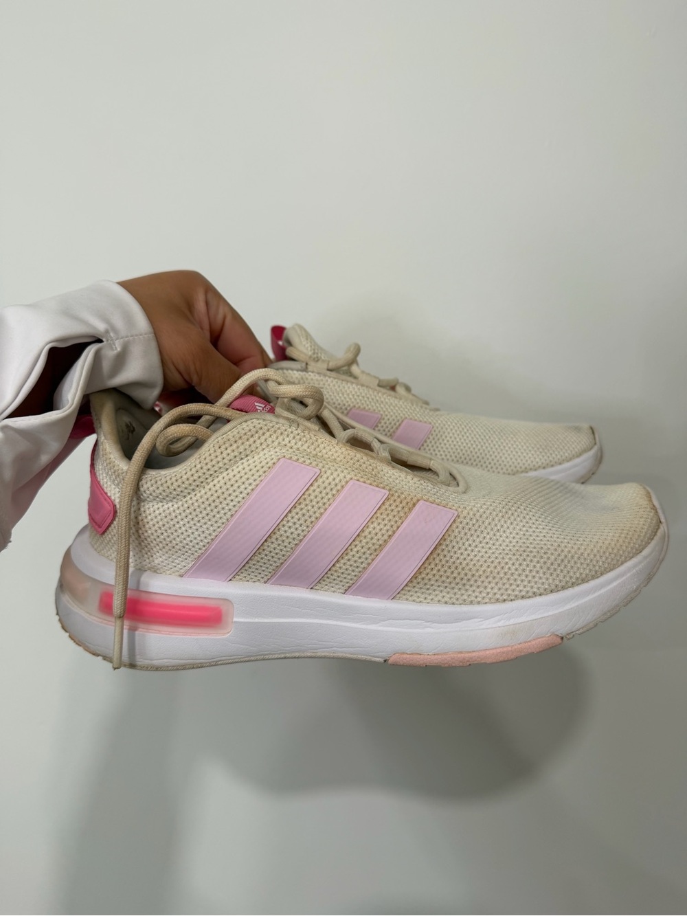 adidas Women’s Sneakers with Pink Accents